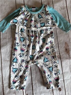 Tea collection floral aqua romper